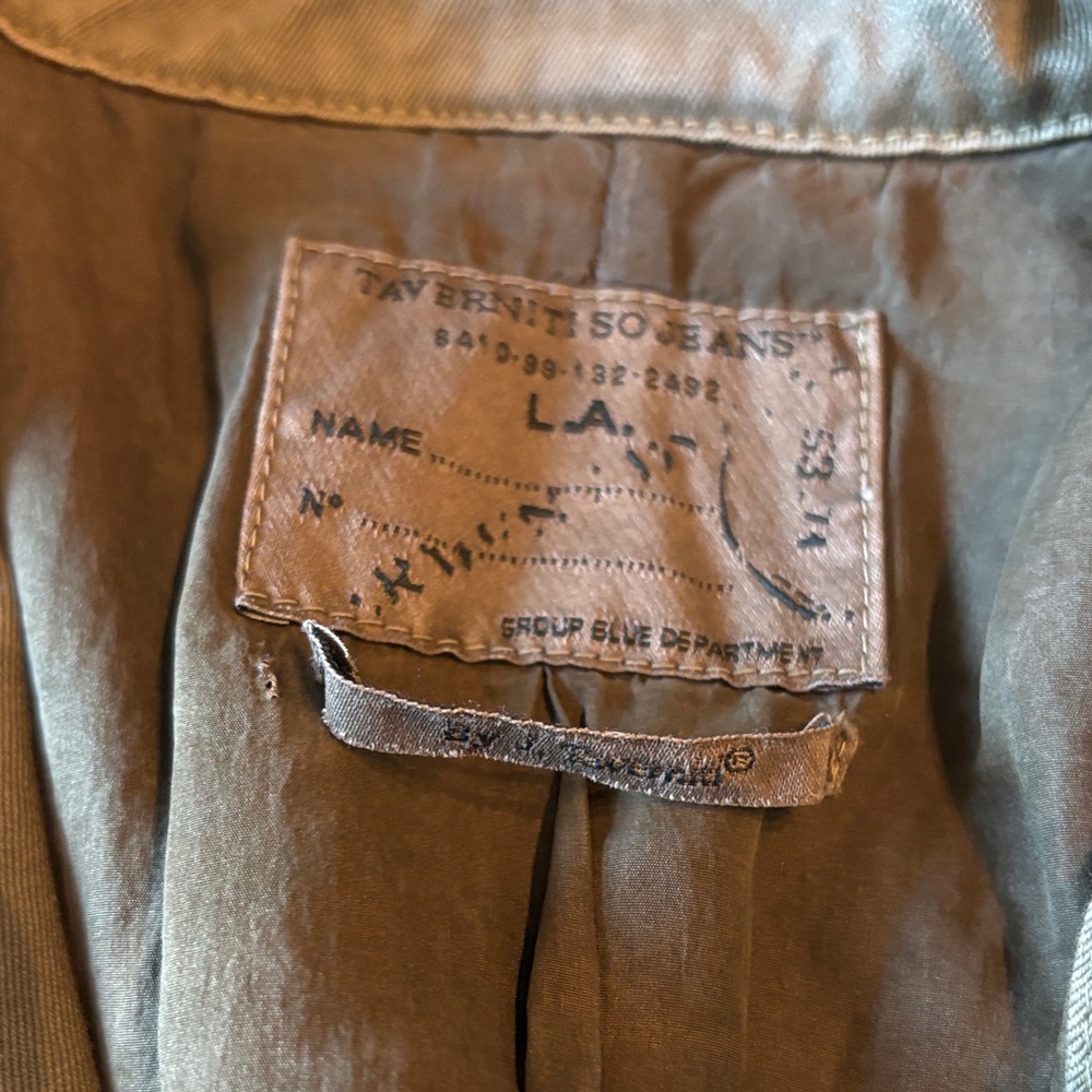 Taverniti So Jeans Olive Jacket with Unique Details - Picture 2 of 12